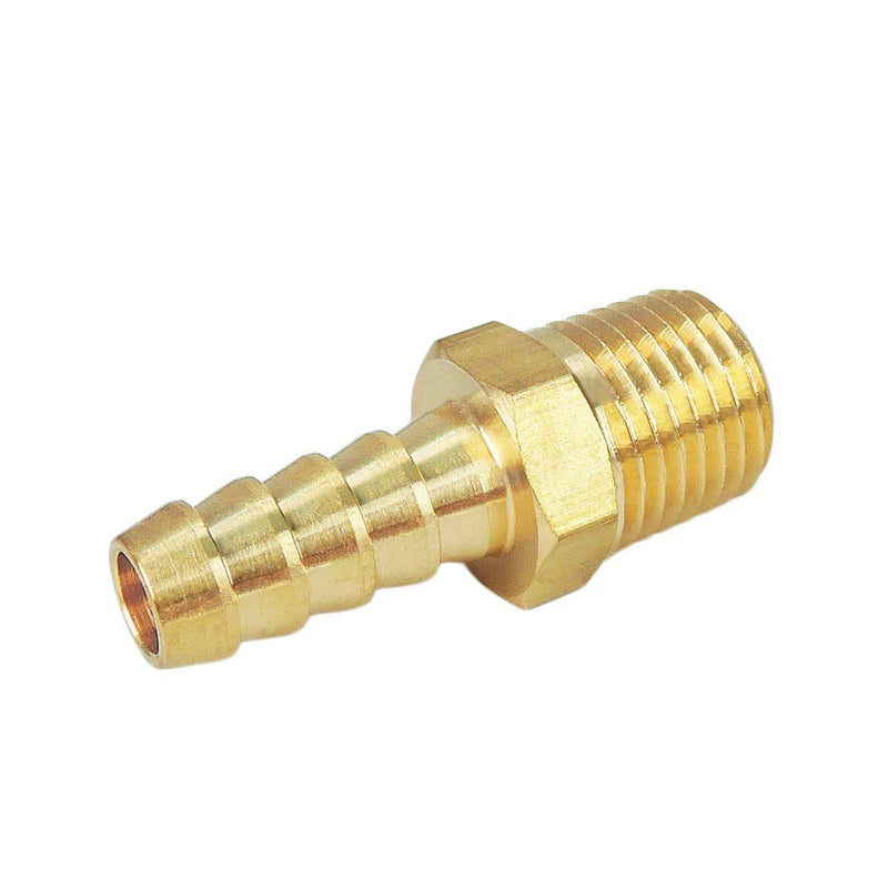 [Australia - AusPower] - Nigo Industrial Co. Brass Hose Fitting, Adapter (1/4" NPT Male x 5/16" Barb, 1) 1/4" NPT Male x 5/16" Barb 