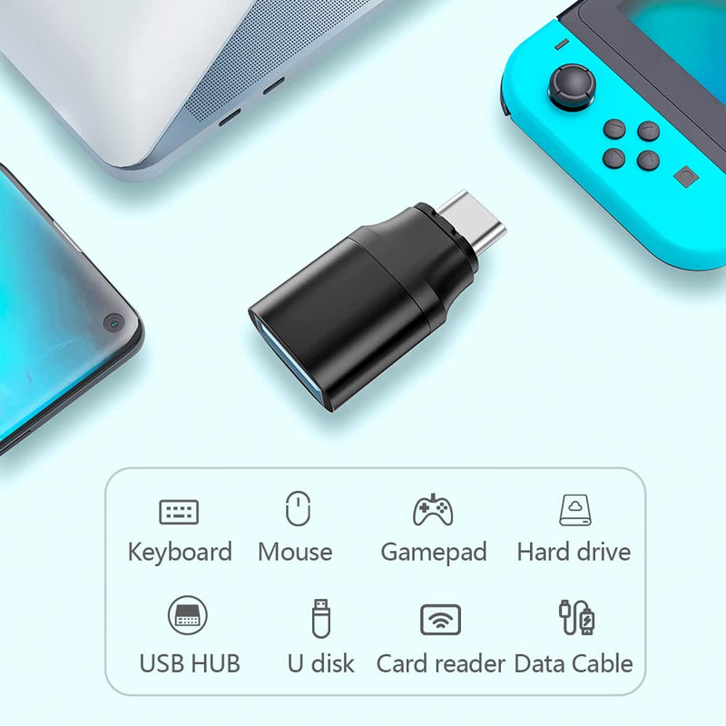 [Australia - AusPower] - USB C Magnetic Adapter Straight 100W + USB C to USB Adapter Magnetic C Connector Support Data Transfer Compatible with MacBook Pro/Air/ Type C Devices 