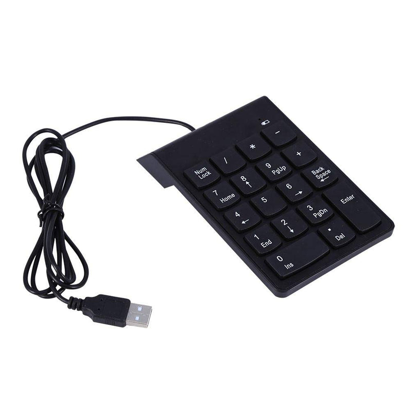 [Australia - AusPower] - Mini Wired USB Numeric Keypad 18 Keys Slim Number Pad for Desktop Laptop PC 