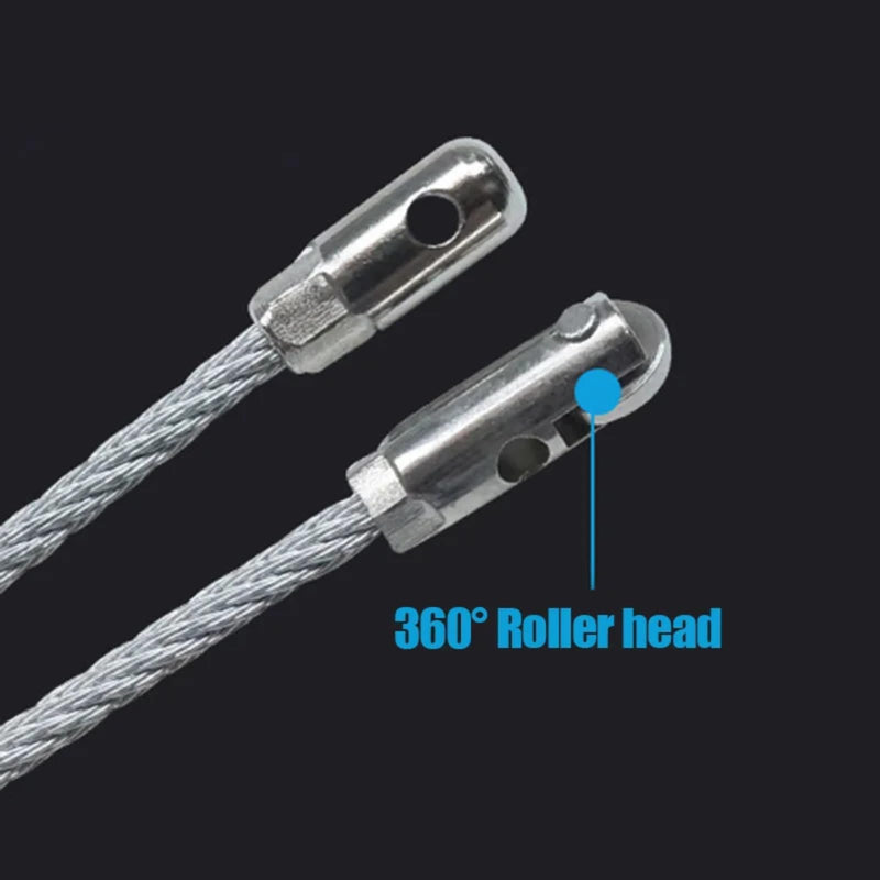 [Australia - AusPower] - ninesung Fish Tape, 33FT (10M) Wire Puller Through Wall Wire Threader OD 6mm Plus Fish Cable Fastener with Steel Rope 33FT (10M) 
