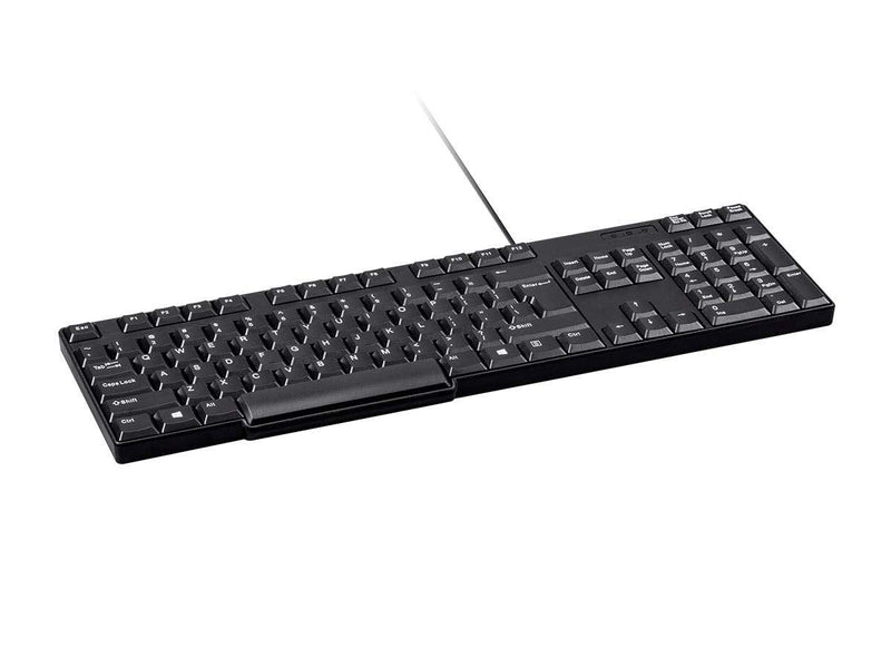 [Australia - AusPower] - Monoprice Essential USB Keyboard - Black, Comfortable Key Action, Ideal Key Layout, Simple Wired Operation, Functional Form Factor 