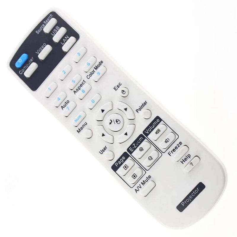 [Australia - AusPower] - InTeching 1456641 Projector Remote Control for Epson EX21, EX30, EX31, EX50, EX51, EX71, PowerLite 400W/ 410W/ 78/822+/ 822P/ 83+/ 83C/ 83V+/ S6 