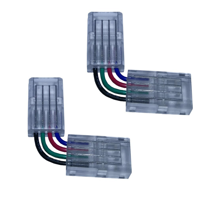 [Australia - AusPower] - Depyequ 4Pin LED Light Strip Connector Transparent LED Light Strip Connector Strip to Wire Quick Connector LED Extension Connector 8mm/10mm Terminal Clear Track Lighting Connector (4 x 4Pin 8mm) 4 x 4Pin 8mm 