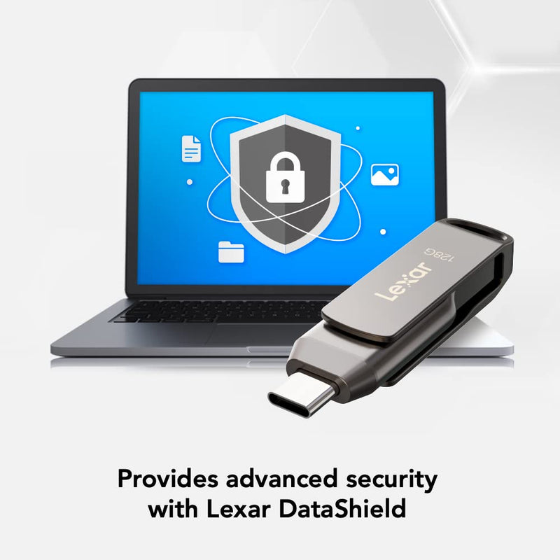 [Australia - AusPower] - Lexar 128GB JumpDrive Dual Drive D400 USB 3.1 Type-C and Type-A Flash Drive, Up to 130MB/s Read (LJDD400128G-BNQNU) 