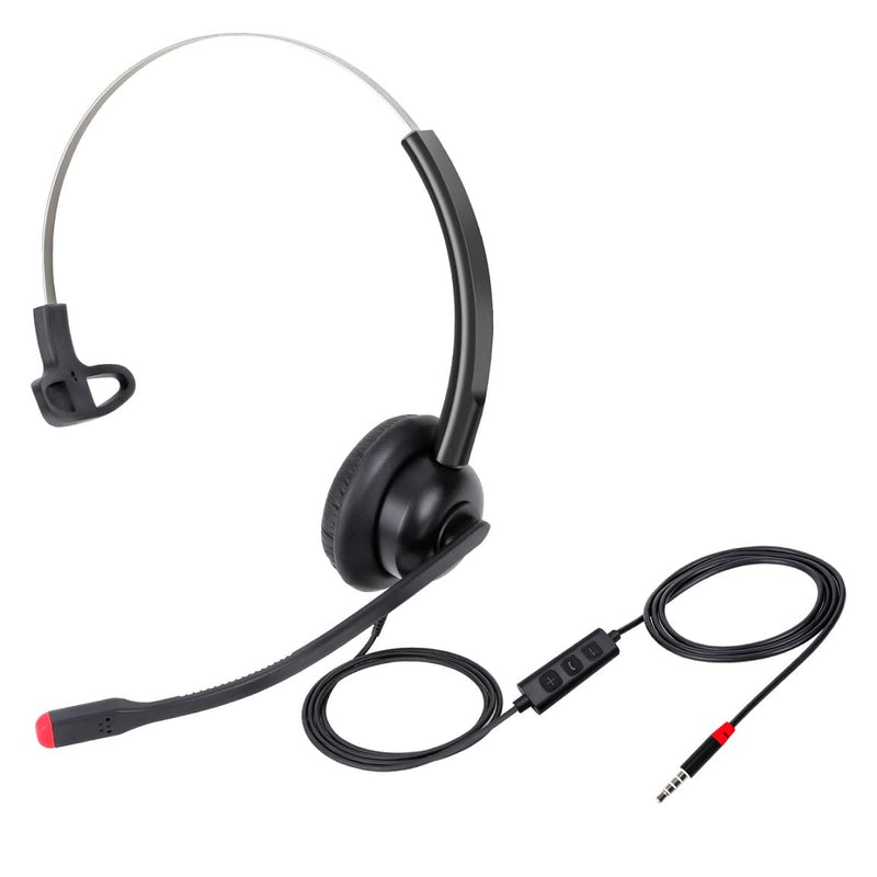 [Australia - AusPower] - Cell Phone Headset with Microphone Noise Cancelling & Inline Controls, 3.5 mm Smartphone Headphones for Laptop iPad Tablets Mobile Phone iPhone Samsung 3.5mm 4-pole Jack 