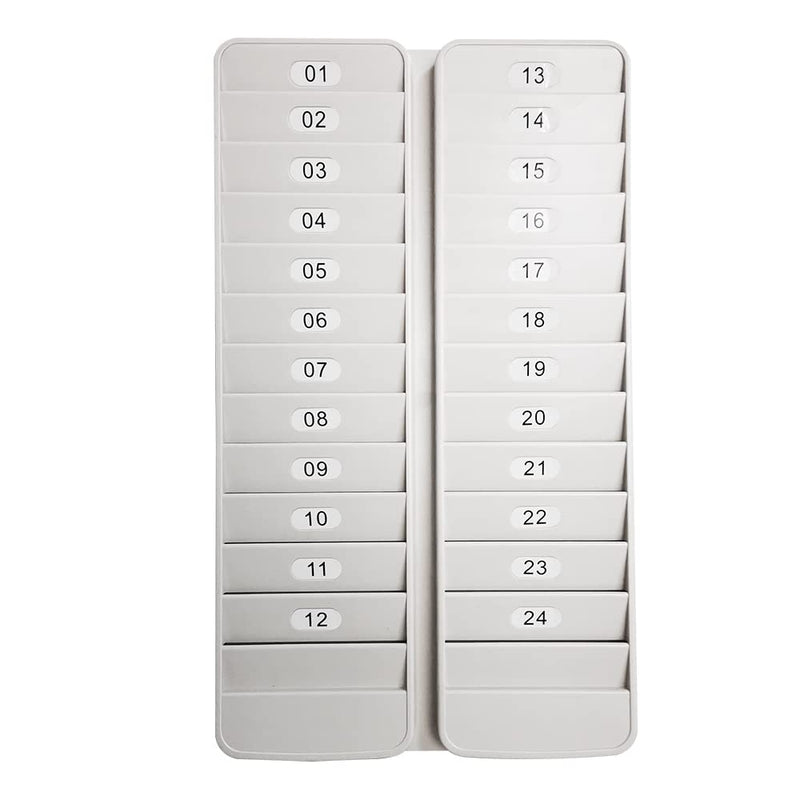 [Australia - AusPower] - JMIUHACOU Card Rack,Keeps Swipe Cards, Badges, id's and Other Items neatly Organized,Includes self-Adhesive Number Labels (24slot) 