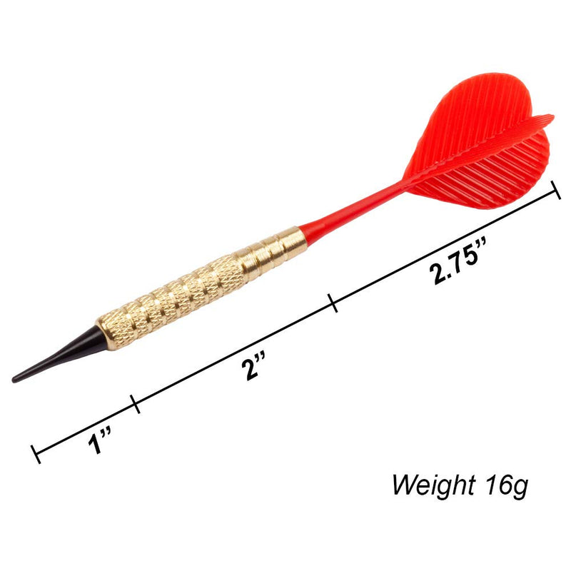 [Australia - AusPower] - GSE Games & Sports Expert 12 Pack Soft Tip Darts for Electronic Dart Board. Plus 60 Free Dart Tips 