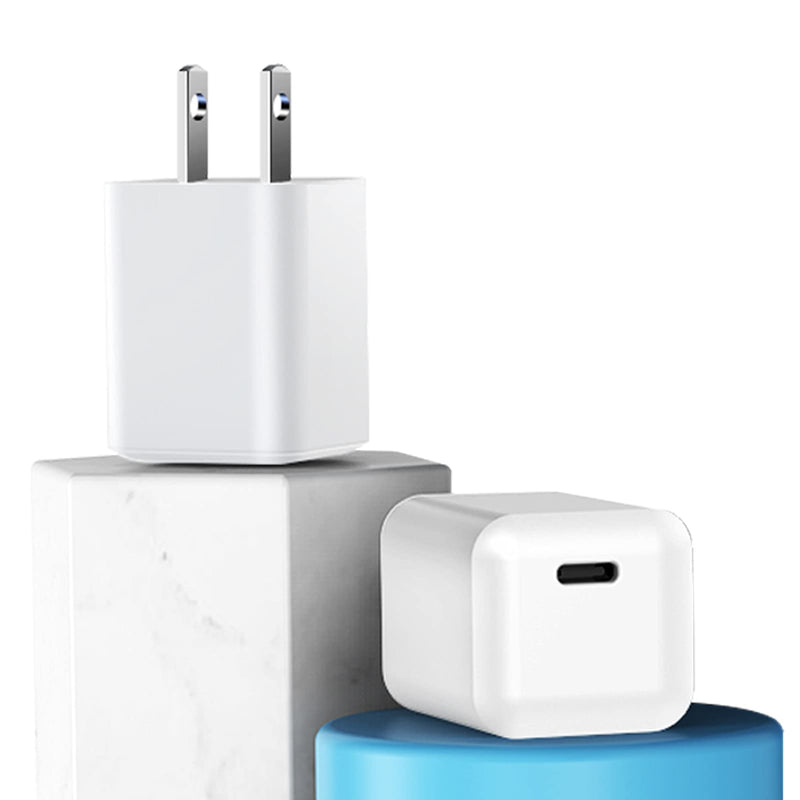 [Australia - AusPower] - 20W USB-C Fast Charger, Mini PD Type-C Power Adapter,Small USB-C Wall Charger Compitible with Smart Phone and Tablet White(20W&PD) 
