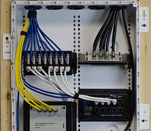 [Australia - AusPower] - Legrand - OnQ 1X8 Enhanced Passive Video Splitter, Coaxial Cable Splitter for Quality Video, Cable Splitter Approved for Digital Cable, HDTV, and High-Speed Internet, 1GHz, VM1002 1 x 8 Enclosure Mount 