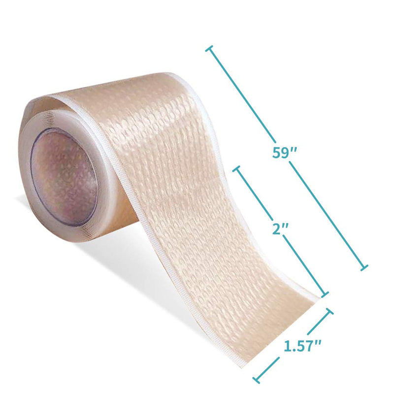 [Australia - AusPower] - Dimora Soft Waterproof Silicone Tape with Easy Tear Design, Adhesive, Comfortable Breathable Pain-Free Removal Tape, Medical Grade（1.6in x 59 in),1 Roll 