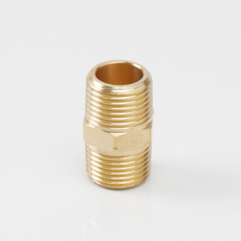 [Australia - AusPower] - BathAce Solid Brass Hex Nipples , Thread-Good Airtightness, Heavy Brass Pipe Adapter Fittings, Equal Connectors (3/8 NPT x 3/8 NPT Male, 5) 3/8 NPT x 3/8 NPT Male 