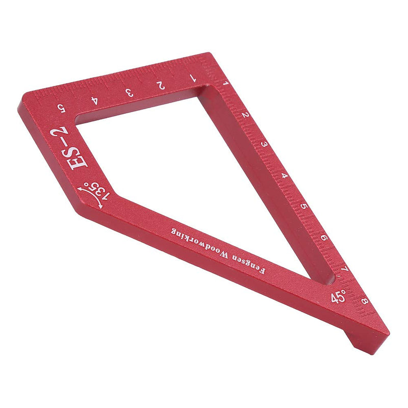 [Australia - AusPower] - Premium Aluminum Alloy Woodworking Scribing Ruler, Carpentry Auxiliary Measuring Marking Tool 90-Degree Angle and 45-Degree Angle (ES-2) 