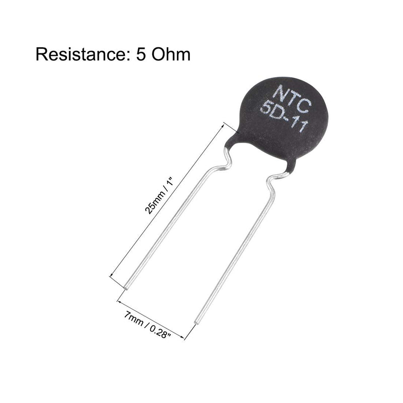 [Australia - AusPower] - uxcell NTC Thermistor Resistors 5D-11 4A 5 Ohm Inrush Current Limiter Temperature Sensors Pack of 40 
