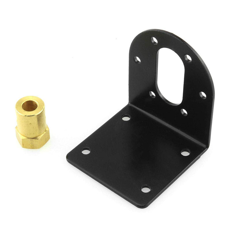 [Australia - AusPower] - DGZZI Gear Reduction Motor Holder 1Set Black 37mm DC Geared Motor Mounting L Shaped Bracket with 6mm Hexagonal Coupling and Mounting Screws 