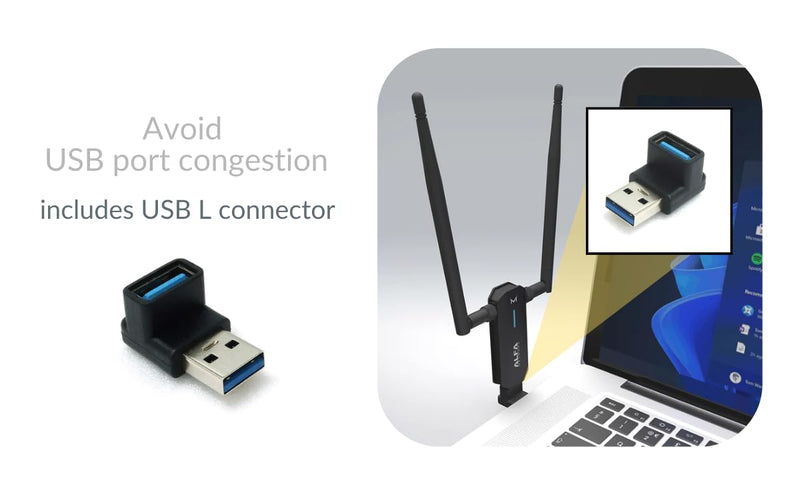 [Australia - AusPower] - ALFA AWUS036AXM WiFi 6E USB 3.0 USB Adapter, AXE3000 Tri-Band 6Ghz/5.8GHz/2.4GHz, Wireless Gigabit Speed (Up to 3Gbps) 
