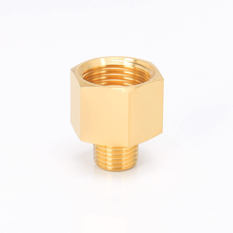 [Australia - AusPower] - BathAce Brass Pipe Fitting, Heavy Duty Metal Thread Solid Brass Reducer Adapter Pipe Reducing Connector, 2 Pack (1/4 Male Pipe x 1/2 Female Pipe) 1/4 Male Pipe x 1/2 Female Pipe 