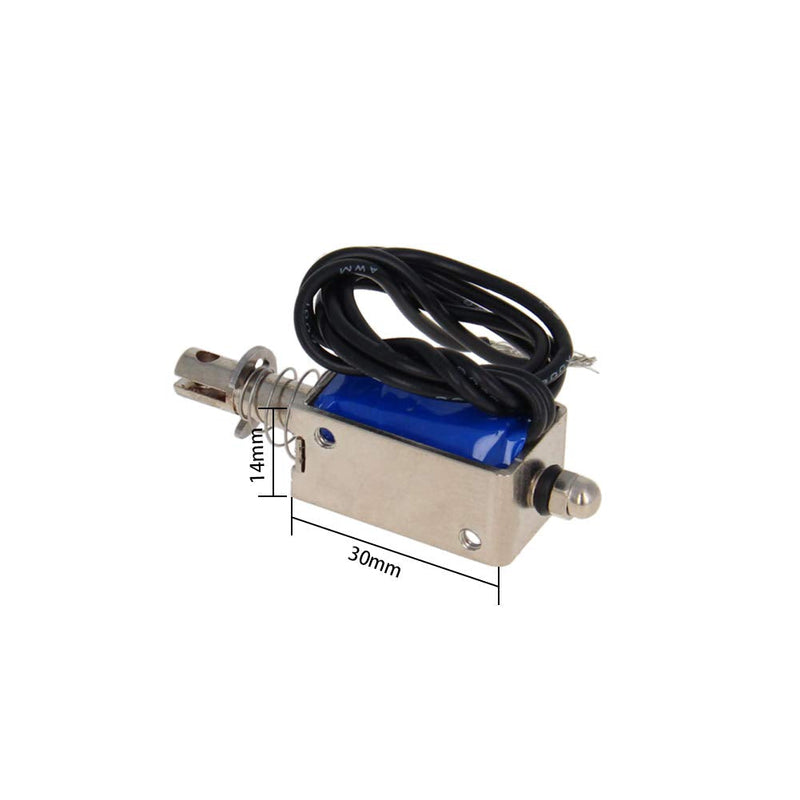 [Australia - AusPower] - Fielect DC 12V 80g Push Pull Solenoid Electromagnet, 1A 12W Open Frame Solenoid, Linear Motion, JF-0730B-12V Models : JF-0730B-12V 