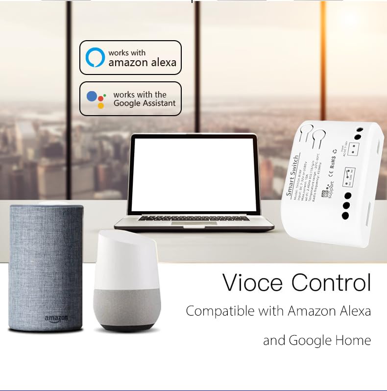[Australia - AusPower] - MHCOZY WiFi Wireless Temperature Controller,ewelink app Remote Dry Contact Smart Relay,Compatible with Alexa Google Assistant 