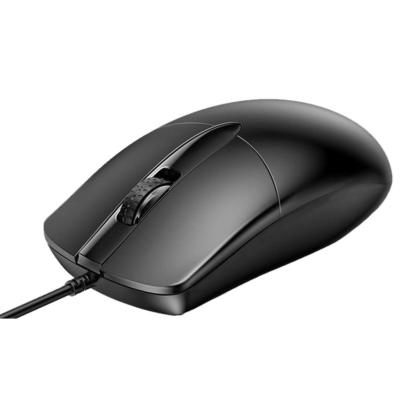 [Australia - AusPower] - Leegicst Wired Optical Computer Mouse - M102 3-Button USB Corded Computer Mice for Computers laptops Chromebook MacBook PC Computer (Black) Black 