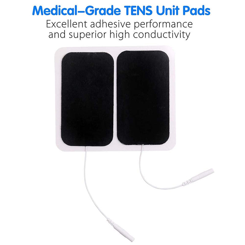 [Australia - AusPower] - TENS Unit Replacement Pads, 40 Pcs 2" x 3.5" TENS Unit Pads, Large Rectangular Electrodes Pads for Electrotherapy EMS Massager 