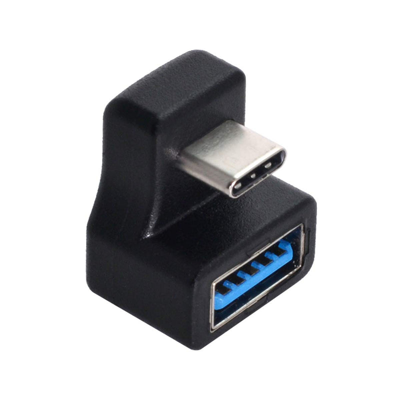 [Australia - AusPower] - Xiwai 180 Degree Up & Down Angled Type-C USB-C OTG to USB 5.0 Female Extension Adapter for Cell Phone & Tablet OTG Adapter Angled 