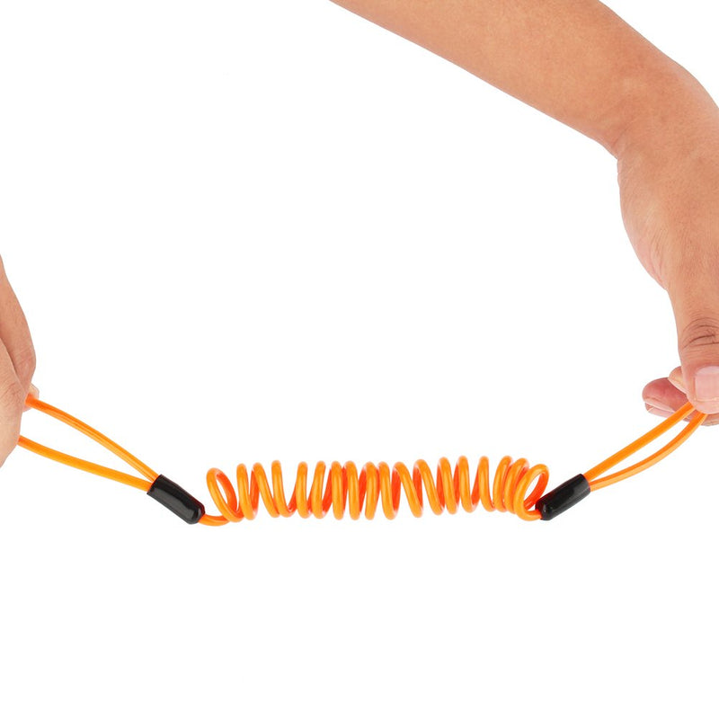[Australia - AusPower] - 3.5mm Lock Reminder Cable Lock Dual Loop Safety Cable, Disc Lock Security Reminder Cable for Motorcycle Bike ATV Scooter (Orange) 