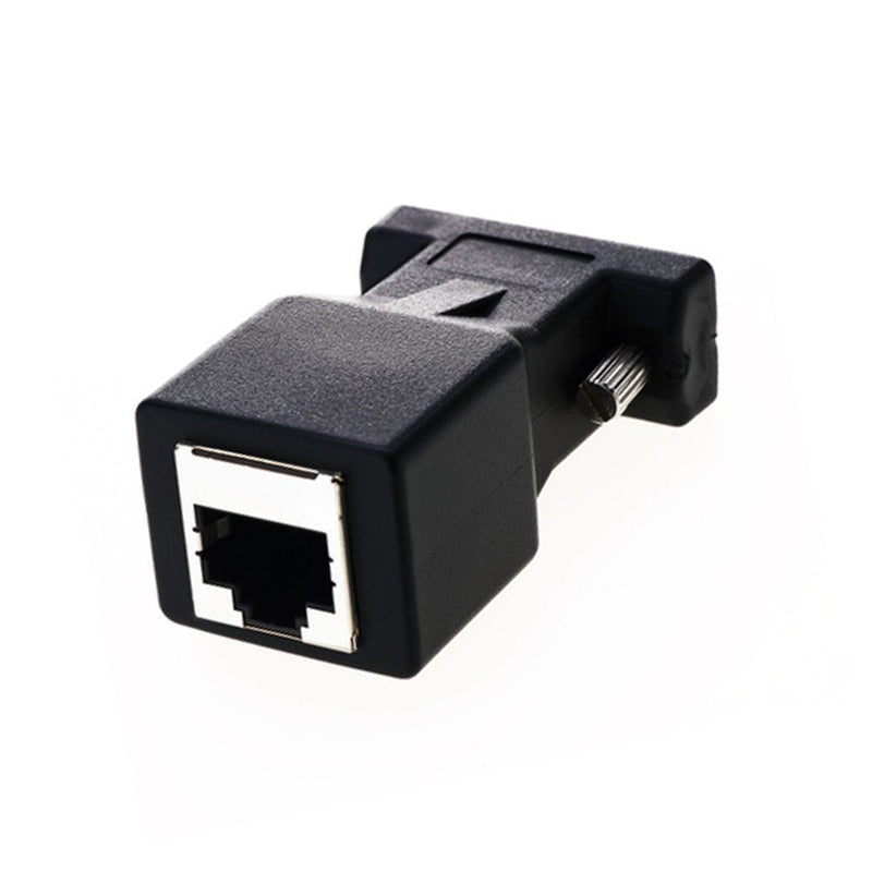 [Australia - AusPower] - RS232 to RJ45,LFHUKEJI DB9 9-Pin Serial Port Male to RJ45 Female Cat5e/6 Ethernet LAN Extend Adapter 