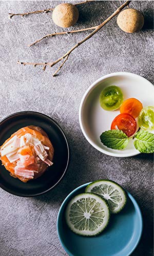 [Australia - AusPower] - Colias Wing 3.5 Inch Simple Style Single Color Pattern Stylish Design Multipurpose Porcelain Side Dish Bowl Seasoning Dishes Soy Dipping Sauce Dishes-Set of 6 6 PACK Black 