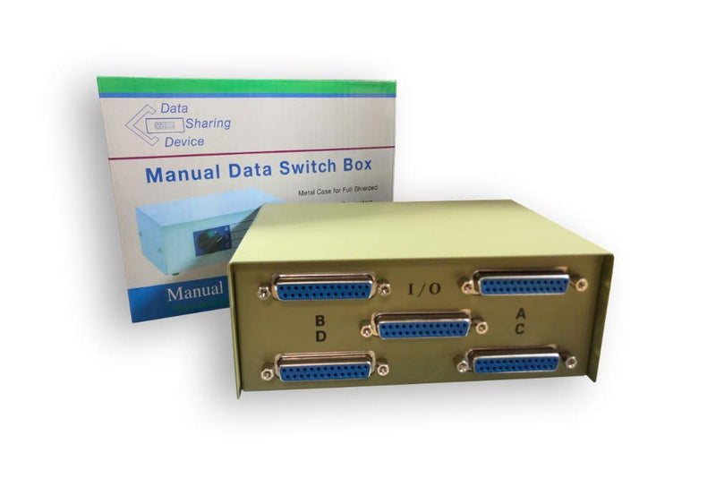 [Australia - AusPower] - Cablelera 4-Way DB25 Female ABCD Manual Switch Data Switch (ZDMN88A6-4) 