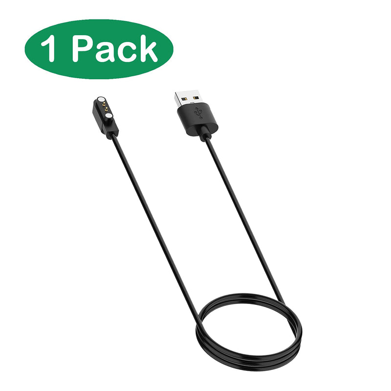 [Australia - AusPower] - AGGDSH (2 Pack) Magnetic Charger Compatible with AGPTEK LW11 TicWatch GTX SW022 smartwatch Charging 3.3 ft 100cm Accessories Charger (1) 1 