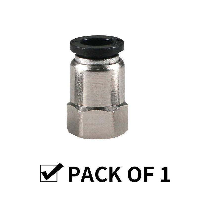 [Australia - AusPower] - Beduan Pneumatic Push to Connect Fitting 12mm Tube OD x 1/2" G Thread Female Straight Adapter Nylon & Nickel-Plated Brass 12mmx1/2" 