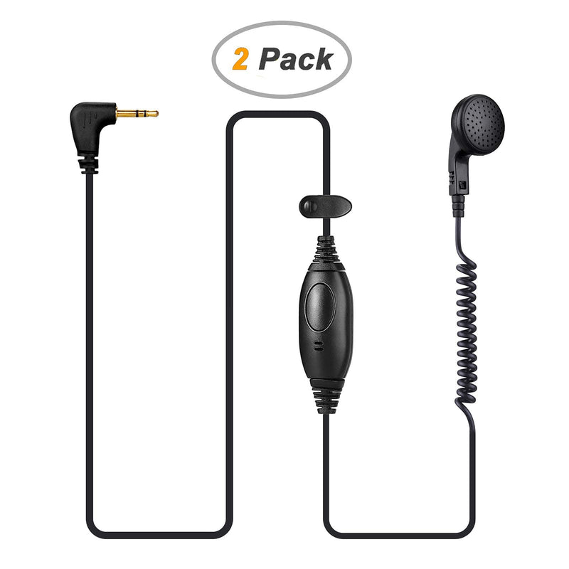 [Australia - AusPower] - COMMIXC (2 Pack) Walkie Talkie Earpiece, 2.5mm 1-Pin in-line Walkie Talkie Headset with PTT Mic, Compatible with Motorola Talkabout Two-Way Radios 