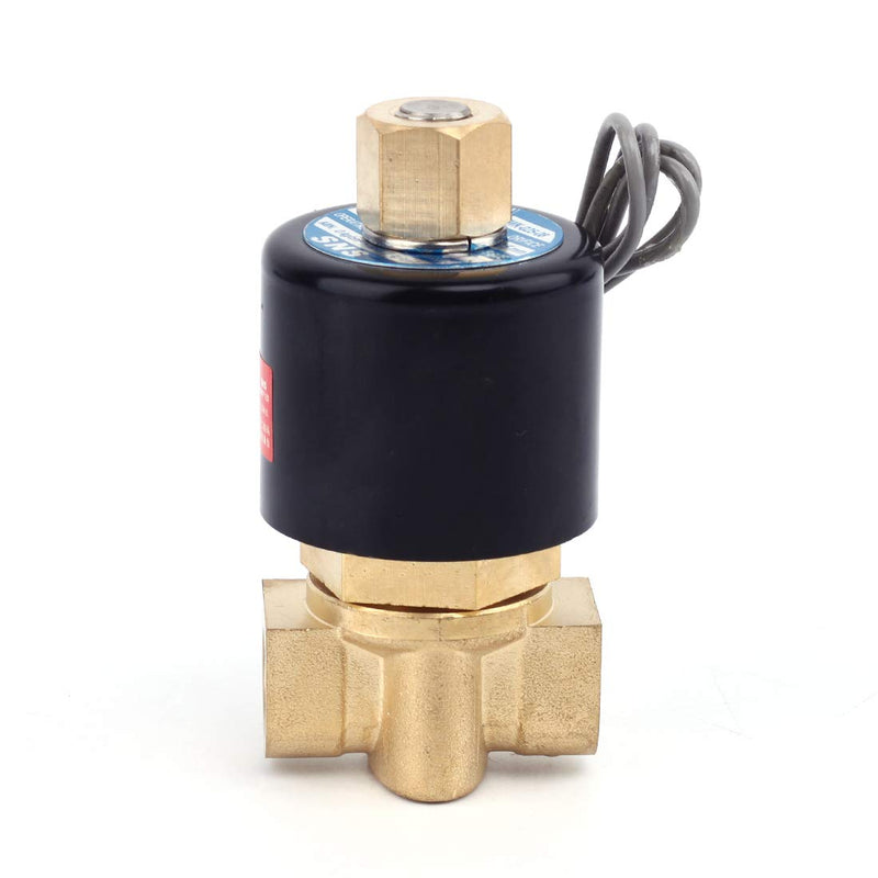 [Australia - AusPower] - SNS 2WK025-N08/DC12V 1/4" NPT Brass Electric Solenoid Valve Normally Open Water,Air,Diesel 1/4''NPT DC12V 