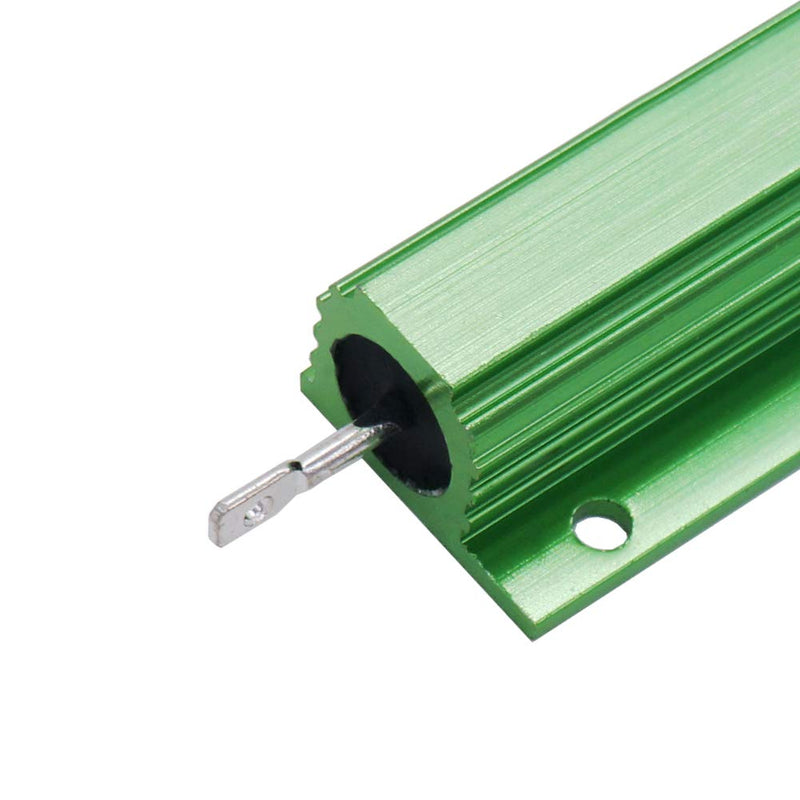 [Australia - AusPower] - Twidec/2Pcs 100W 8 Ohm 5% Aluminum Hosed Resistor Screw Tap Chassis Mounted Wirewound Resistors for Power Supply Equipment Green RX24-100W8RJ 