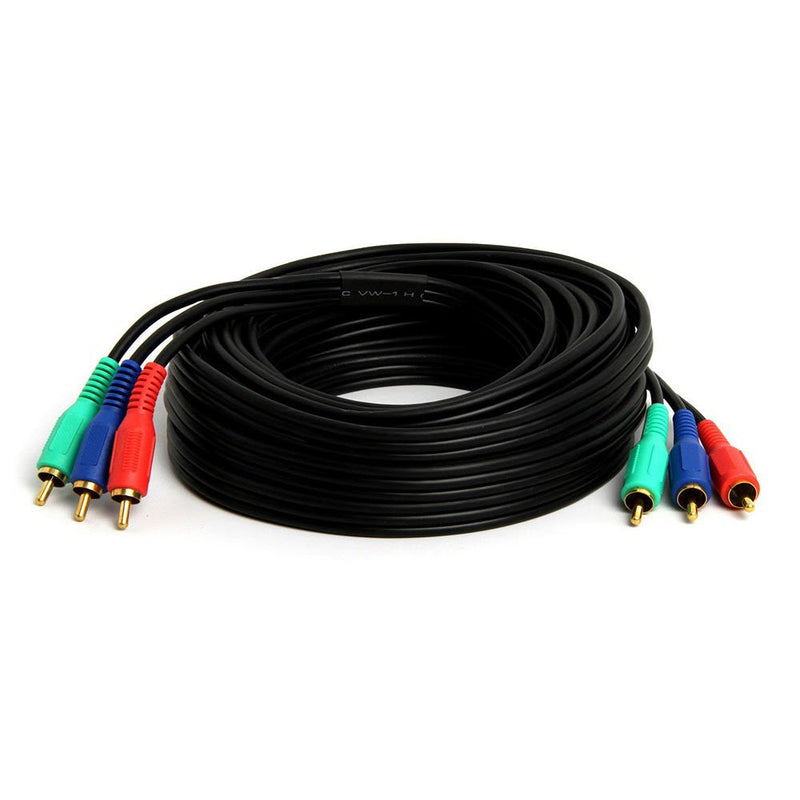 [Australia - AusPower] - Cmple - 3-RCA Male to 3RCA Male RGB Component Video Cable for HDTV - 12 Feet 12FT Black 