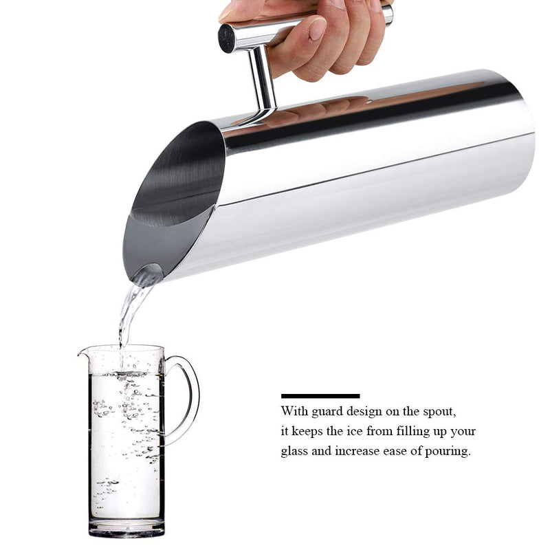 [Australia - AusPower] - Water Pitcher, Stainless Steel Water PitcherJug Water Jug Cold Drinking Water Pouch Pitcher with Handle for Iced Tea Beverage Carafe(1.5L) 1.5L 