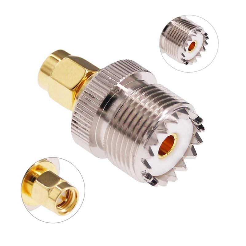 [Australia - AusPower] - RFaha 4pcs SMA to UHF Coax Connector SMA Male/Female to UHF SO239 PL259 M/F RF Coaxial Adapter Converter Kit(F108-4) 