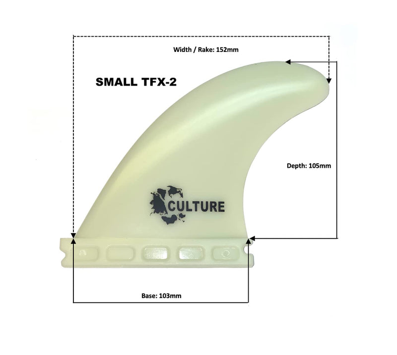 [Australia - AusPower] - Culture Supply Composite TFX Surfboard Tri Fin Sets - All-Round Template in 3 Sizes - Small | Medium | Large 