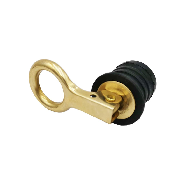 [Australia - AusPower] - Boat Drain Plug 1 Inch Brass Snap Flip Drains Handle Rubber Bailer Plugs for Deck Baitwells Marine Hulls 