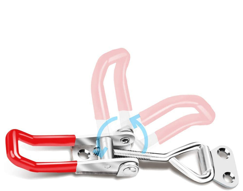 [Australia - AusPower] - E-TING 6-Pack 4001 330Lbs Holding Capacity Adjustable Toggle Latch Clamp Smoker Latch Clamps 150Kg Quick Release Pull Latch Toggle Clamp for Various Tool Box 6x4001 