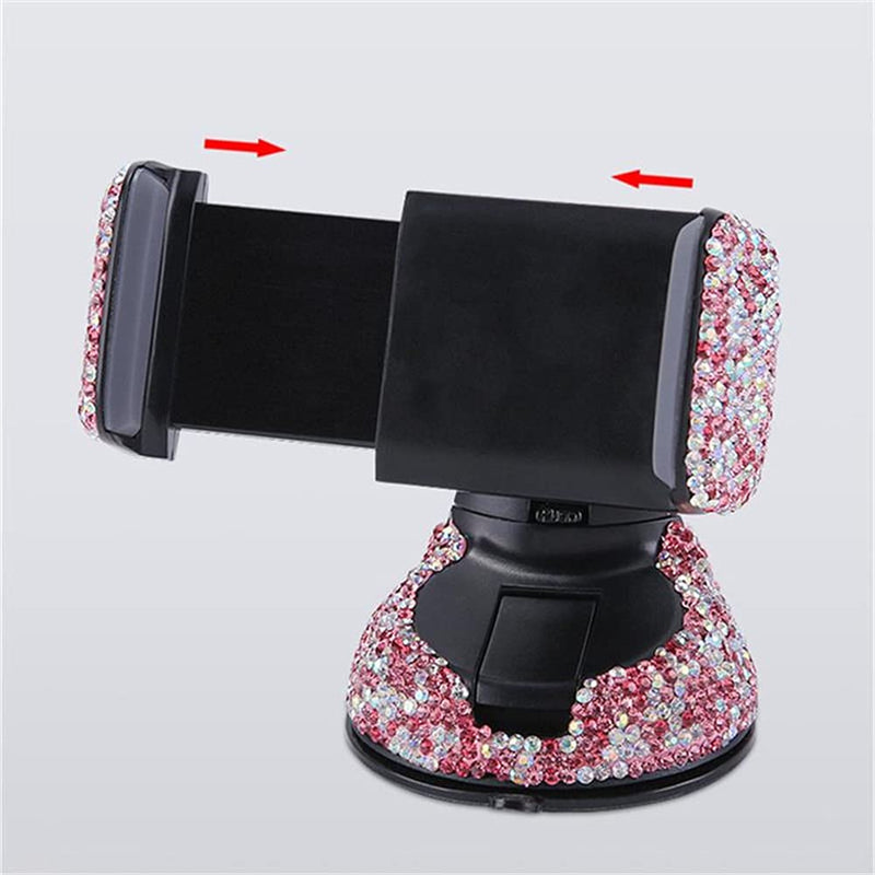 [Australia - AusPower] - ifory Bling Car Phone Holder 360 Degree, Sparkle Rhinestone Car Accessories Stand Holder for Car Dashboard Auto Windows Air Vent, Crystal Diamond Cell Phone Mount Compatible for Mobile Phones (Silver) 