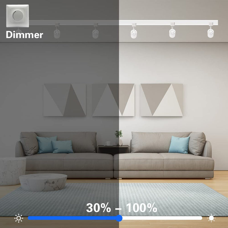 [Australia - AusPower] - Lamadri 12W LED Track Light Heads,Dimmable H Type Track Lighting Heads 3000K Warm White for Kitchen Accent,Wall,Art Exhibition, Lighting,60Â°Flicker Free CRI90+ 2 Pack (White) 
