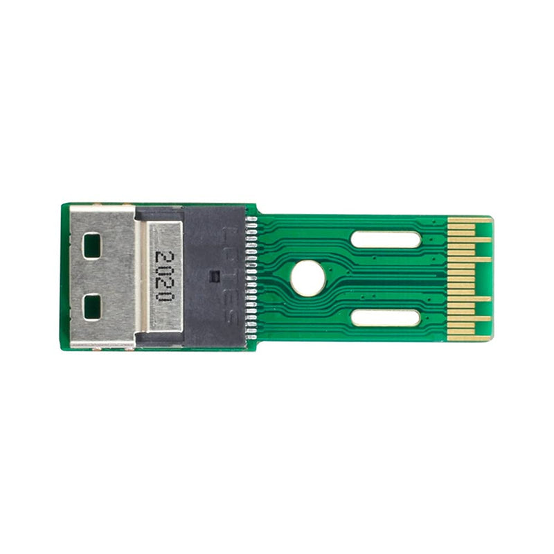 [Australia - AusPower] - NFHK PCI-E Slimline SAS 4.0 SFF-8654 4i 38pin to SFF-8654 38pin Male to Female Extender Adapter Test Tools Green 4i 