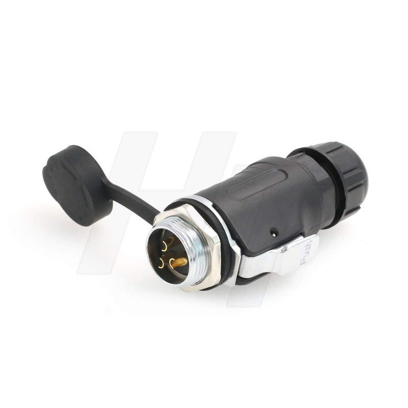 [Australia - AusPower] - HangTon LP20 3 Pin Aviation Circular Connector Quick Disconnect 30 Amp Power Bulkhead Male Cable Plug Female Panel Socket (Rear-nut Mount) 3-pin Rear mount 