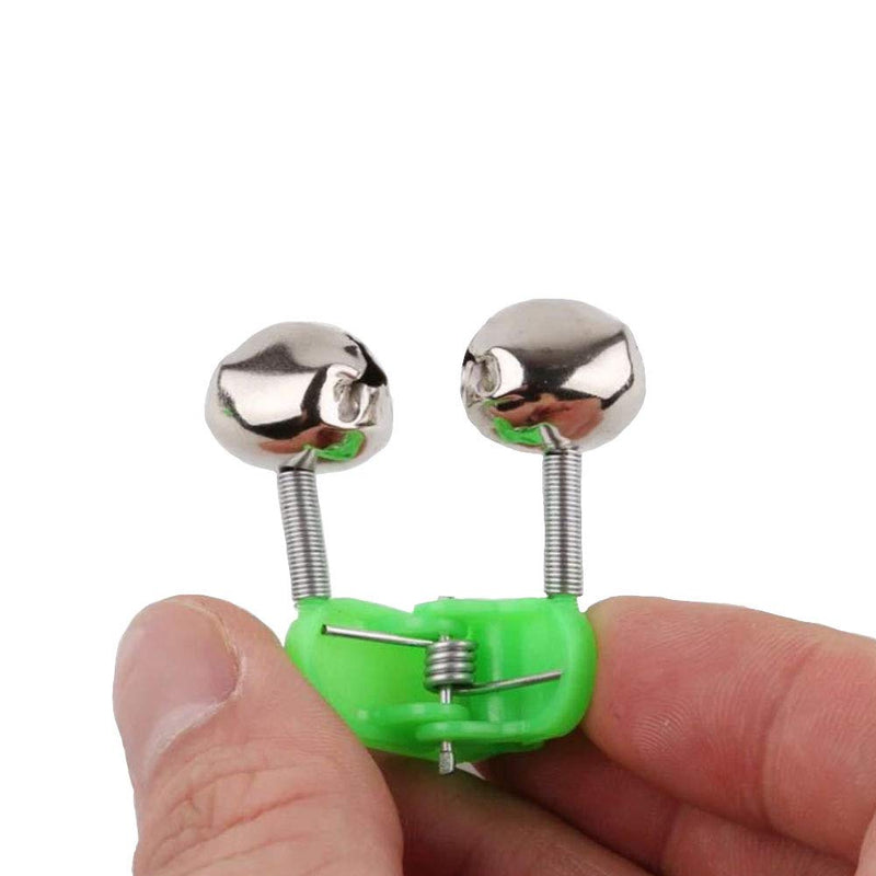 [Australia - AusPower] - KISEER 50 Pcs Plastic Fishing Bells Clips Fishing Rod Alarm with Dual Alert Bells 