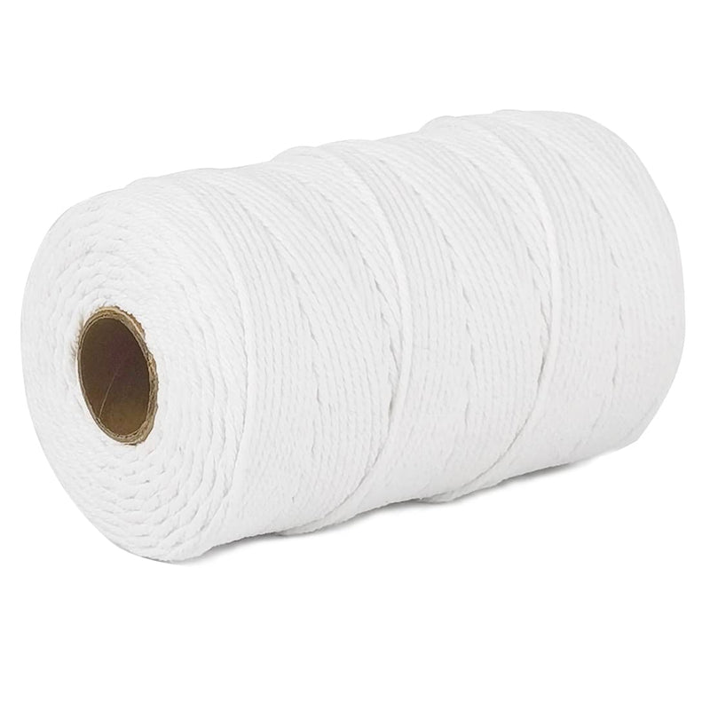 [Australia - AusPower] - PerkHomy Cotton Butchers Twine String 500 Feet 2mm Twine for Cooking Food Safe Crafts Bakers Kitchen Butcher Meat Turkey Sausage Roasting Gift Wrapping Gardening Crocheting Knitting White 