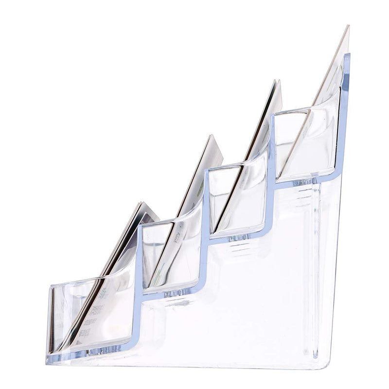 [Australia - AusPower] - Hipiwe 2pcs 8 Pockets Acrylic Business Card Holder Stand Clear Desktop Countertop Acrylic Index Card Filling Display Transparent 