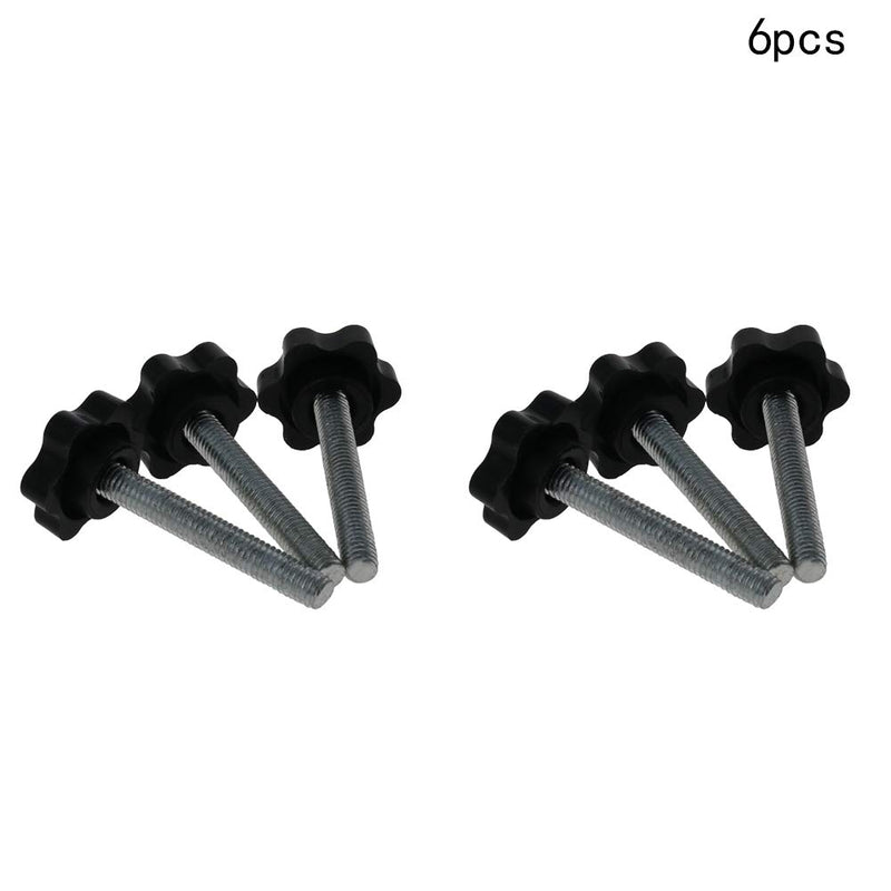 [Australia - AusPower] - MroMax 6PCS M6x40mm Star Handle Knob Thread Replacement Tightening Screw Quick Disassembly Replacement Parts Clamping Handle Grip Screw Knob Black M6 x 40mm 32mm Head Dia 