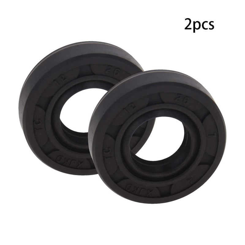 [Australia - AusPower] - Othmro Oil Seal 12mm/0.47" Inner Dia 26mm/1.02" OD 7mm/0.28" Thick Fluorine Rubber Double Lip Seals 2Pcs 