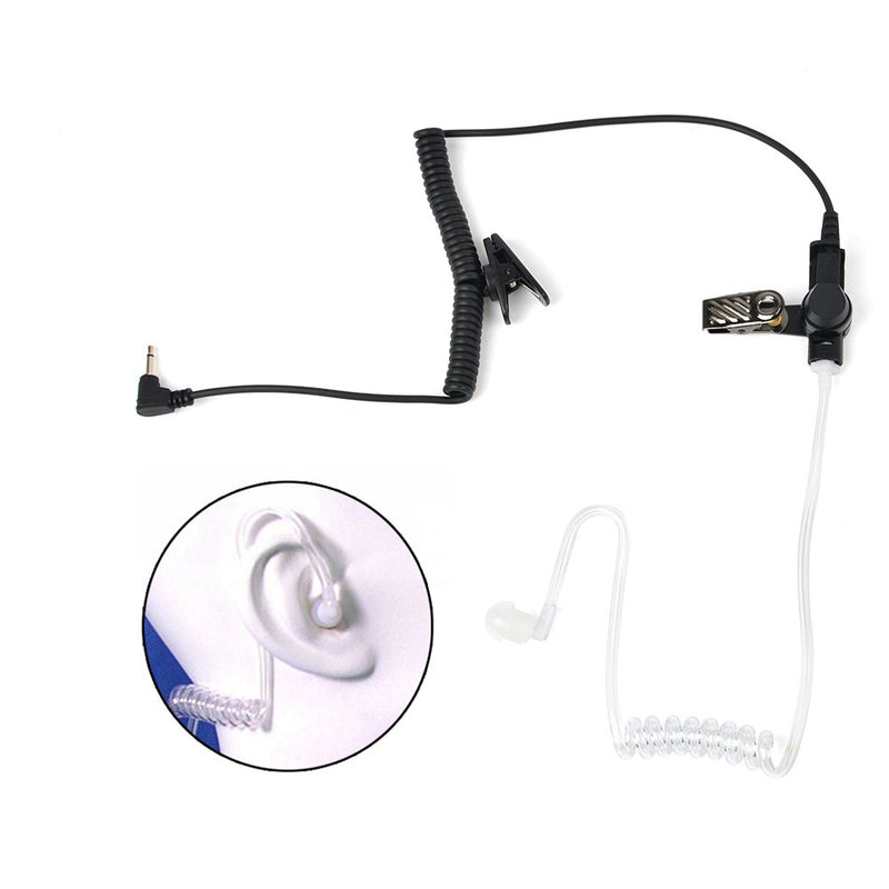 [Australia - AusPower] - 2.5mm Surveillance Receiver/Listen ONLY Earpiece Covert Acoustic Coil Tube Headset for Walkie Talkies Ham Transceiver Radio Speaker Mic Jacks with Replacement Acoustic Tube and Ear Molds 